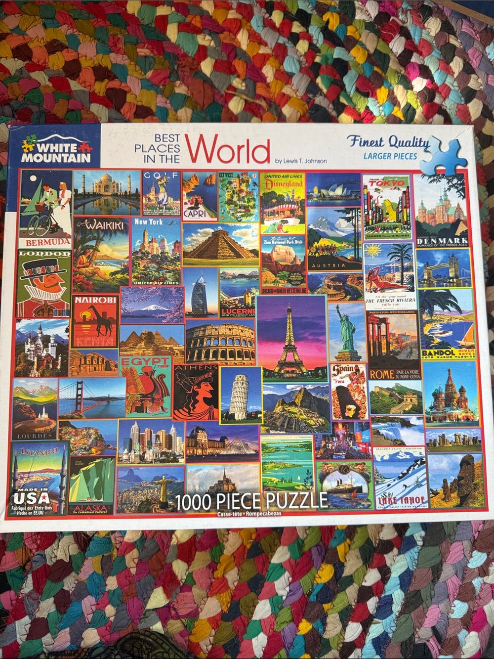 White Mountain Best Places in the World Puzzle - Multicolor Collage